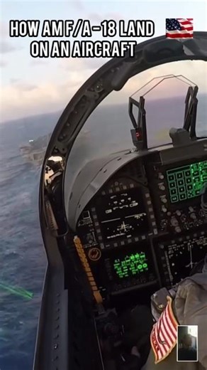 HOW AM F/A - 18 LANDS ON AN AIRCRAFT CARRIER