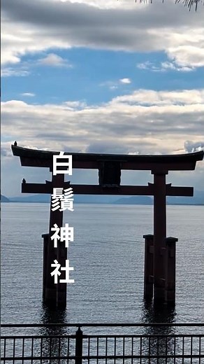 琵琶湖に浮かぶ鳥居⛩️滋賀県の白鬚神社#日本の景色