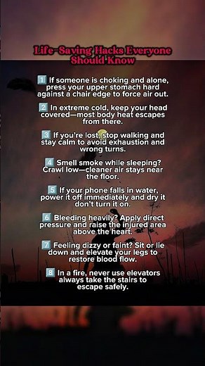Life Saving Hacks Everyone Should Know