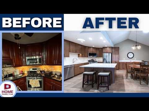 Before and After Kitchen Renovation: Dark & Dated Design Gets a Warm & Bright Makeover!