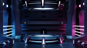 minimal podium display with plants for cosmetic product presentation, pedestal or platform background, with motion shadow of leaf