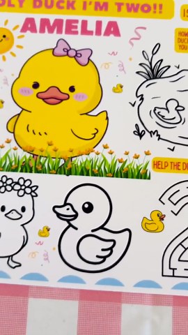 Duck Birthday Activity Sheets for Kids, Cute Duck Birthday Table Activities, Printed Birthday Games, Girl Rubber Duck Party Favors - Etsy