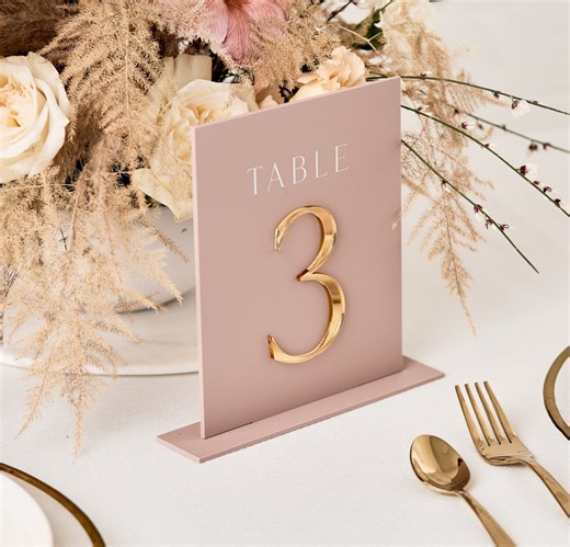 Rectangle A5 Acrylic Table Numbers -- No Import Fees USA -- Wedding Acrylic Table Numbers, Wedding Decor - Etsy