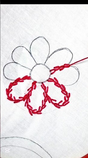 ​"Easy Feather Stitch Flowers | Hand Embroidery for Beginners,