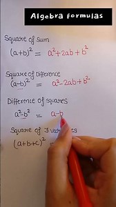 Algebraic identities | Important Maths Formulas ✨ #maths #Algebra #mathsformula