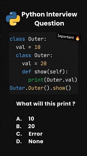 Day 27 | Python Interview Questions | Class Shadowing Explained🔥
