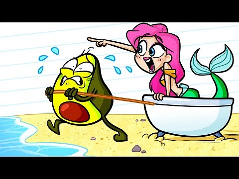 MERMAID RESCUE MISSION! 🌊💖 Save the Ocean! | Avocado Couple Adventure