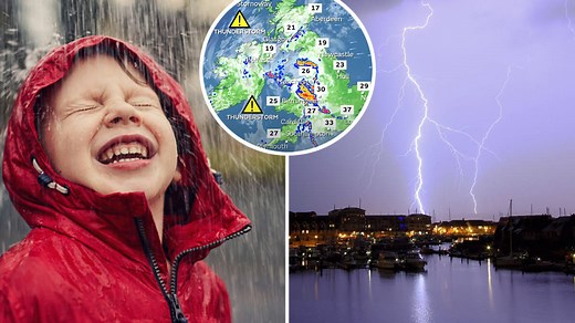 Thunderstorm tracker live: When and where is the rain and thunderstorms today?