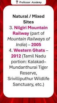 PG TRB New Syllabus | Day 37 | 1 Day; 2 Concepts series | TN UNESCO sites in 60 seconds