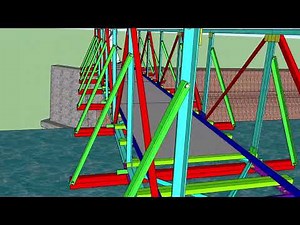 CONSTRUCTION OF A STEEL FOOTBRIDGE