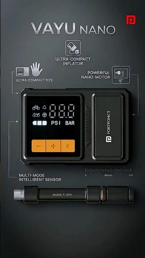 Tire Inflator So Tiny It Fits In Your Pocket🤯😱 | Portronics Vayu Nano