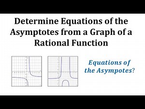 Determine Equation of Vertical and Horizontal Asymptotes Using a Graph 2