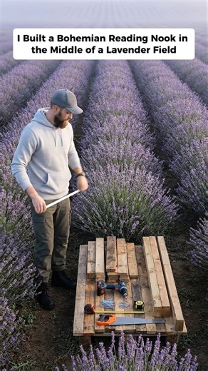 I Built a Bohemian Reading Nook in the Middle of a Lavender Field