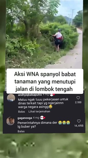 SDM tinggi klau liat jalan kurang terawat langsung dibersihkan #viral #fyp #trending #beritaterkini