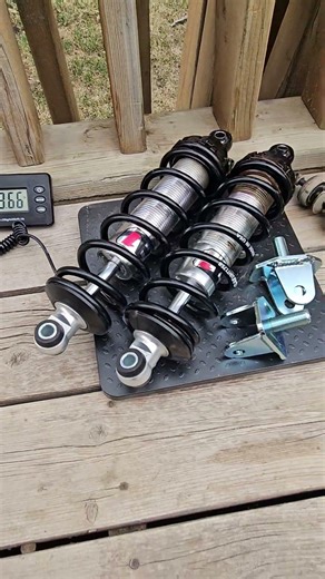 Weight of the QA1 coilovers compared to stock rear foxbody springs and shocks. Almost halfed #qa1