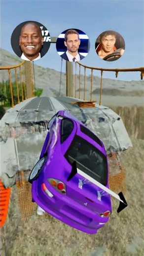 FAST&FURIOS VS BRIGDE DANGER #beamngdrive #automobile #beamng