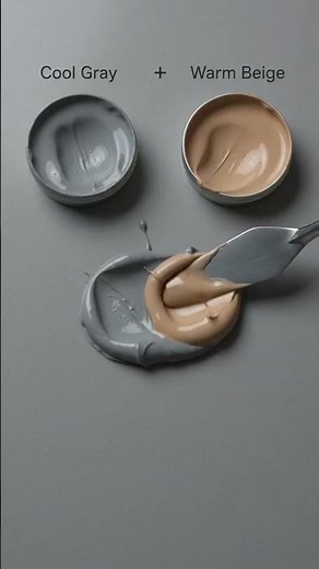 Mixing Gray + Beige | Satisfying Color Mixing Experiment #shorts
