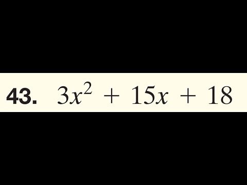 factor 3x^2 + 15x + 18
