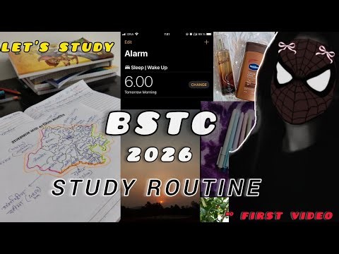 BSTC 2026 study 📚 routine 👍#day1 Self Study BSTC 2026 || Bstc Preparation 2026 #bstc #bstc2026#study
