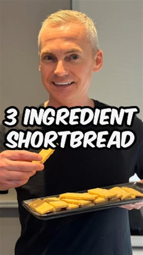 How to make Shortbread with only 3 Ingredients - #shortbreadrecipe #shortbread #shorts