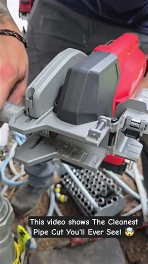 This Tool Cut steel Pipe in 5 Seconds (Satisfying Plumbing).#diytools #diyplumbing