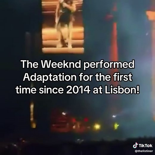 He actually did it no way! He also replaced Without A Warning for this song. Now this is the 5th Kiss Land song played during the After Hours Til Dawn Tour along with the title track, Tears In The Rain, Professional, Wanderlust and now Adaptation. He also rehearsed Belong To The World, but he didn’t perform that yet he could tomorrow or during the Asia leg. The Kiss Land era is back! Cr to Tamara_rbr for the vid. #fyp #trending #theweeknd #xo #music