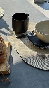 Start your summer mornings right with the d-c-fix Table Set in Almond ☕️☀️ #dcfix #tableset #diy #summerdiy #deco #inspo | d-c-fix