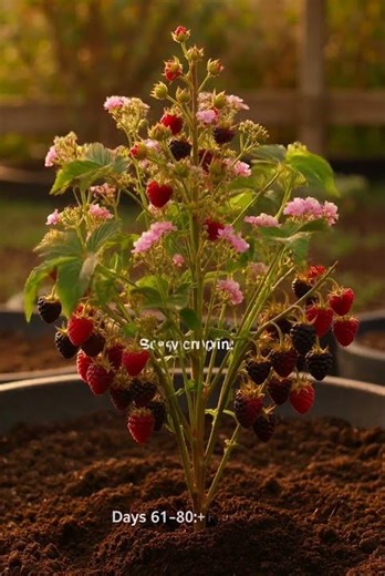 Raspberries from cane to harvest in just 10 seconds 🌿✨