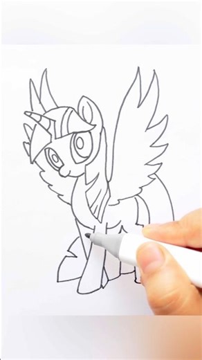 Twilight Sparkle super easy drawing #shorts
