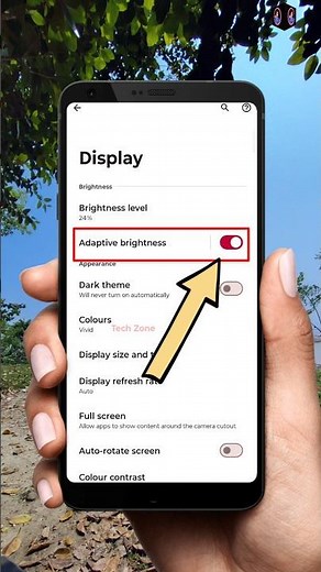 📱 How to Enable/Disable Adaptive Brightness on Android | Fix Brightness Issue! | Tech Zone #shorts
