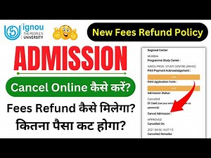 IGNOU Admission Cancellation Process | IGNOU Admission Cancel Refund | Admission Cancel Mail Format?