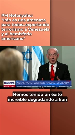 Israel En Español on Instagram: "PM Netanyahu: "Irán estaba imponiendo su influencia.. exportando su terrorismo no solo a cada rincón de Medio Oriente sino también a Venezuela. Exportando terrorismo al hemisferio americano. Irán y sus proxys son una amenaza para todos" 📹 @newsmax"