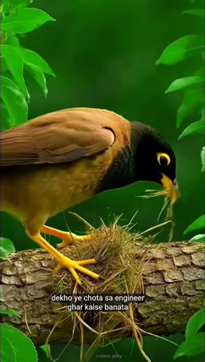 Amazing Architecture in Nature | Common Myna Nest Building 🏫 #viralvideo #shoartfeed