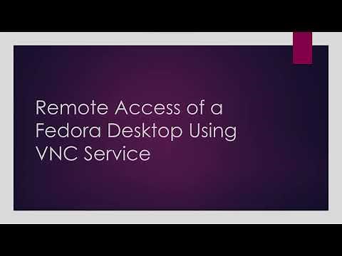Remote Access of a Fedora Desktop Behind a Firewall Using VNC