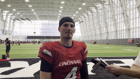 UC quarterback JC French IV 2026 spring game presser
