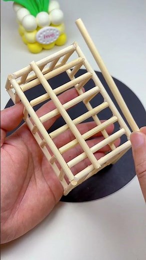 Simple DIY | Make Your Own Mini Shopping Cart Using Small Wooden Sticks! #diy
