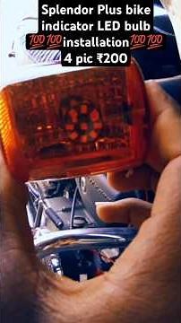 splendor bike indicator LED bulb installation 💯💯💯 4 pic ₹200