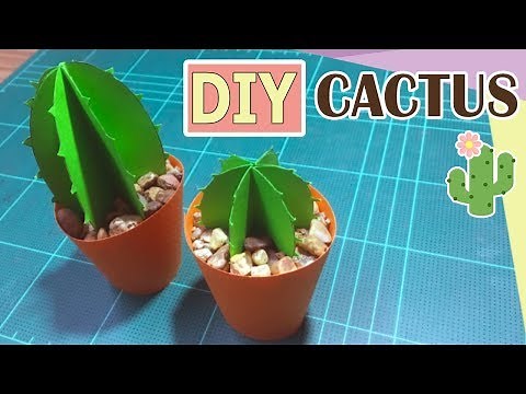 [ DIY ] How to make paper cactus - tutorial