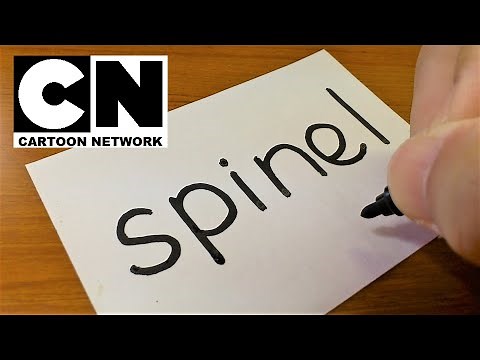 How to turn words SPINEL（Steven Universe）into a Cartoon - How to draw a face doodle art on paper