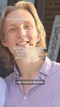 Missing U.S. 20-year-old found dead in Japan, days after disappearing during family vacation
