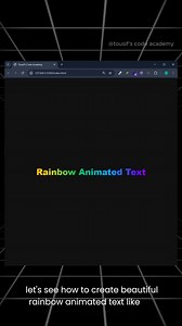 19K views · 334 reactions | Rainbow Animated Text Using Only HTML &...