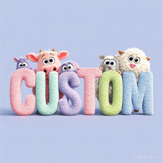 10  Custom Baby Name Art 3D Farm Animals Printable Nursery Wall Art - Etsy