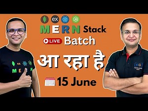 🚀🔥 MERN Stack LIVE आ रहा है | Daily Live Class | 4 Months | Full Stack Development | Certification