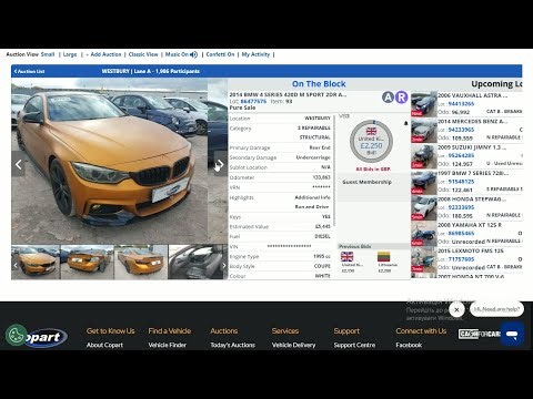 Live Copart UK Car Auction | Real Bidding & Final Prices