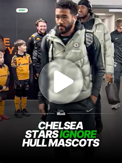 Chelsea's 'arrogant' and 'entitled' players have come under fire after blanking a group of young mascots before their FA Cup tie against Hull City. The Championship side had lined up the excited youngsters near the away dressing room before kick-off at the MKM Stadium on Friday. But in footage posted by the official club account, the Chelsea stars - led by captain Reece James - could be seen walking straight past the children. The boys had waited patiently alongside Hull staff as the Premier Lea