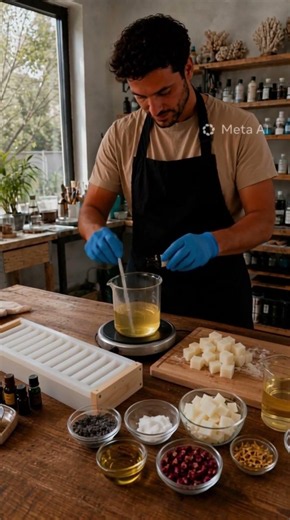 🧼✨ Handmade Soap Bar Creation! ✨🧼 #diy #diyprojects #homedecor #craftedfromzero #home#transformation