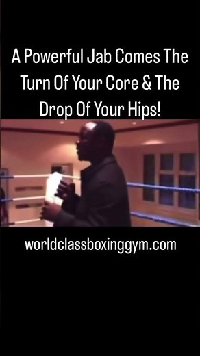The Jab Is Not A Push To The Front Leg. It’s a turn of the CORE and a DROP OF THE HIP. #boxing #jab