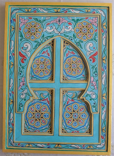 Moroccan Arch Wood Wall Art – Handcrafted Geometric Statement Panel - Etsy