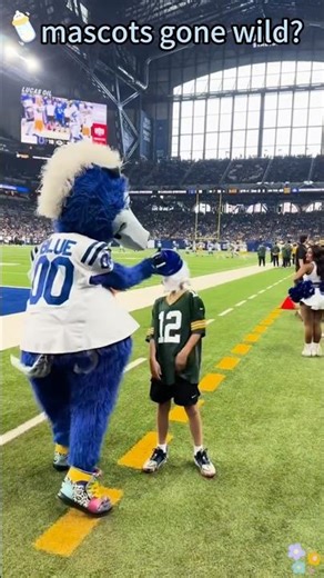 mascots gone wild?#AllStarMoment #blue #NBAAllStar#mascot #funny #nfl