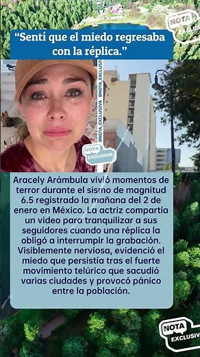 😱 Aracely Arámbula entra en pánico por fuerte sismo